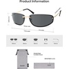 image:imageSOJOS Oval Wrap Around Sunglasses for Women Rave Glasses Y2K Funky Cool Retro Metal Style SJ1268GoldGrey