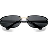 image:imageSOJOS Oval Wrap Around Sunglasses for Women Rave Glasses Y2K Funky Cool Retro Metal Style SJ1268GoldGrey