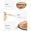 image:imageSOJOS Oval Wrap Around Sunglasses for Women Rave Glasses Y2K Funky Cool Retro Metal Style SJ1268GoldLight Brown