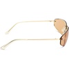 image:imageSOJOS Oval Wrap Around Sunglasses for Women Rave Glasses Y2K Funky Cool Retro Metal Style SJ1268GoldLight Brown