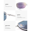 image:imageSOJOS Oval Wrap Around Sunglasses for Women Rave Glasses Y2K Funky Cool Retro Metal Style SJ1268SilverSilver Pink