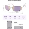 image:imageSOJOS Oval Wrap Around Sunglasses for Women Rave Glasses Y2K Funky Cool Retro Metal Style SJ1268SilverSilver Pink