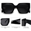 image:imageSOJOS Oversized Polarized Sunglasses for Women Big Designer Womens Trendy Square Shades SJ2205All Black