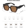 image:imageSOJOS Oversized Polarized Sunglasses for Women Big Designer Womens Trendy Square Shades SJ2205Black Gradient TortoiseBrown