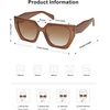 image:imageSOJOS Oversized Polarized Sunglasses for Women Big Designer Womens Trendy Square Shades SJ2205Caramel BrownBrown