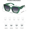image:imageSOJOS Oversized Polarized Sunglasses for Women Big Designer Womens Trendy Square Shades SJ2205Dark GreenGrey