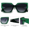 image:imageSOJOS Oversized Polarized Sunglasses for Women Big Designer Womens Trendy Square Shades SJ2205Dark GreenGrey