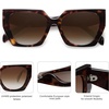 image:imageSOJOS Oversized Polarized Sunglasses for Women Big Designer Womens Trendy Square Shades SJ2205Dark TortoiseBrown