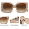 image:imageSOJOS Oversized Polarized Sunglasses for Women Big Designer Womens Trendy Square Shades SJ2205Light BrownBrown