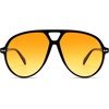 image:imageSOJOS Oversized Retro Aviator Sunglasses for Women Men Tangle Free Classic Vintage 70s Shades SJ2665BlackYellow