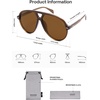 image:imageSOJOS Oversized Retro Aviator Sunglasses for Women Men Tangle Free Classic Vintage 70s Shades SJ2665Transparent BrownBrown Lens