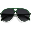 image:imageSOJOS Oversized Retro Aviator Sunglasses for Women Men Tangle Free Classic Vintage 70s Shades SJ2665Transparent GreenGrey Grading Lens