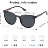 image:imageSOJOS Oversized Round Polarized Sports Sunglasses for Women Men Ultralight TR90 Womens Mens Sport Sunglasses SJ2092Matte BlackGrey With Black Nose Pads