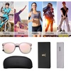 image:imageSOJOS Oversized Round Polarized Sports Sunglasses for Women Men Ultralight TR90 Womens Mens Sport Sunglasses SJ2092Matte Crystal Greyish PinkPink Mirrored