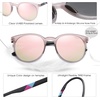 image:imageSOJOS Oversized Round Polarized Sports Sunglasses for Women Men Ultralight TR90 Womens Mens Sport Sunglasses SJ2092Matte Crystal Greyish PinkPink Mirrored