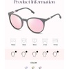 image:imageSOJOS Oversized Round Polarized Sports Sunglasses for Women Men Ultralight TR90 Womens Mens Sport Sunglasses SJ2092Matte GreyPink Mirrored