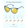 image:imageSOJOS Oversized Round Polarized Sports Sunglasses for Women Men Ultralight TR90 Womens Mens Sport Sunglasses SJ2092Navy BlueGold Mirrored