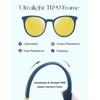 image:imageSOJOS Oversized Round Polarized Sports Sunglasses for Women Men Ultralight TR90 Womens Mens Sport Sunglasses SJ2092Navy BlueGold Mirrored