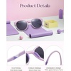 image:imageSOJOS Oversized Round Polarized Sports Sunglasses for Women Men Ultralight TR90 Womens Mens Sport Sunglasses SJ2092PurpleSilver Mirrored