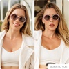 image:imageSOJOS Oversized Round Sunglasses for Women Polarized Lenses Acetate Frame Retro Vintage Sun Glasses OdetteBlackGradient Grey