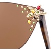 image:imageSOJOS Oversized Square Acetate LimitedEdition Sunglasses for Women with Star Accents UV400 Protection GlowheartBrown