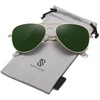 image:imageSOJOS Polarized Aviator Sunglasses for Men Women Classic Vintage Retro Style SJ1054Green