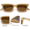 image:imageSOJOS Polarized Narrow Square Cateye Sunglasses for Women Retro Trendy Driving Glasses SJ2169BeigeBrown