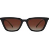 image:imageSOJOS Polarized Narrow Square Cateye Sunglasses for Women Retro Trendy Driving Glasses SJ2169Black FrameRed Lens