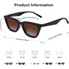 image:imageSOJOS Polarized Narrow Square Cateye Sunglasses for Women Retro Trendy Driving Glasses SJ2169Black FrameRed Lens