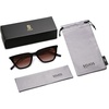 image:imageSOJOS Polarized Narrow Square Cateye Sunglasses for Women Retro Trendy Driving Glasses SJ2169Black FrameRed Lens