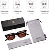 image:imageSOJOS Polarized Narrow Square Cateye Sunglasses for Women Retro Trendy Driving Glasses SJ2169BlackBrown