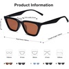 image:imageSOJOS Polarized Narrow Square Cateye Sunglasses for Women Retro Trendy Driving Glasses SJ2169BlackBrown