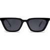 image:imageSOJOS Polarized Narrow Square Cateye Sunglasses for Women Retro Trendy Driving Glasses SJ2169BlackGrey