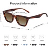 image:imageSOJOS Polarized Narrow Square Cateye Sunglasses for Women Retro Trendy Driving Glasses SJ2169Bright Orange Tortoise FrameBrown Lens