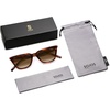 image:imageSOJOS Polarized Narrow Square Cateye Sunglasses for Women Retro Trendy Driving Glasses SJ2169Bright Orange Tortoise FrameBrown Lens