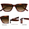 image:imageSOJOS Polarized Narrow Square Cateye Sunglasses for Women Retro Trendy Driving Glasses SJ2169Bright Orange Tortoise FrameBrown Lens