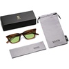 image:imageSOJOS Polarized Narrow Square Cateye Sunglasses for Women Retro Trendy Driving Glasses SJ2169Bright Transparent BrownLight Green