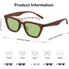 image:imageSOJOS Polarized Narrow Square Cateye Sunglasses for Women Retro Trendy Driving Glasses SJ2169Bright Transparent BrownLight Green