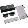 image:imageSOJOS Polarized Narrow Square Cateye Sunglasses for Women Retro Trendy Driving Glasses SJ2169Bright Transparent GreenGrey