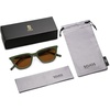 image:imageSOJOS Polarized Narrow Square Cateye Sunglasses for Women Retro Trendy Driving Glasses SJ2169Green FrameBrown Lens