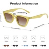 image:imageSOJOS Polarized Narrow Square Cateye Sunglasses for Women Retro Trendy Driving Glasses SJ2169GreenGreen