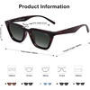 image:imageSOJOS Polarized Narrow Square Cateye Sunglasses for Women Retro Trendy Driving Glasses SJ2169Orange Tortoise FrameGreen Lens