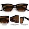 image:imageSOJOS Polarized Narrow Square Cateye Sunglasses for Women Retro Trendy Driving Glasses SJ2169TortoiseBrown