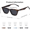 image:imageSOJOS Polarized Narrow Square Cateye Sunglasses for Women Retro Trendy Driving Glasses SJ2169TortoiseGrey