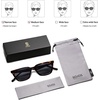 image:imageSOJOS Polarized Narrow Square Cateye Sunglasses for Women Retro Trendy Driving Glasses SJ2169TortoiseGrey