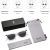 image:imageSOJOS Polarized Narrow Square Cateye Sunglasses for Women Retro Trendy Driving Glasses SJ2169Transparent GreyGrey
