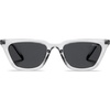image:imageSOJOS Polarized Narrow Square Cateye Sunglasses for Women Retro Trendy Driving Glasses SJ2169Transparent GreyGrey