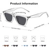 image:imageSOJOS Polarized Narrow Square Cateye Sunglasses for Women Retro Trendy Driving Glasses SJ2169Transparent GreyGrey