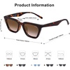 image:imageSOJOS Polarized Narrow Square Cateye Sunglasses for Women Retro Trendy Driving Glasses SJ2169Yellow Tortoise FrameBrown Lens