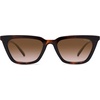 image:imageSOJOS Polarized Narrow Square Cateye Sunglasses for Women Retro Trendy Driving Glasses SJ2169Yellow Tortoise FrameBrown Lens